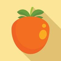 Persimmon icon, flat style vector