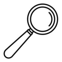 Lab magnify glass icon, outline style vector