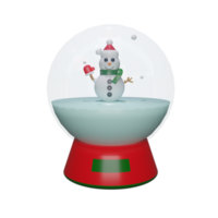 boneco de neve com bola de natal png