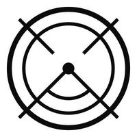 Aim radar icon, simple style. vector