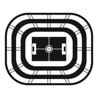 Top view stadium icon, simple style vector