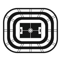 Top view stadium icon, simple style vector