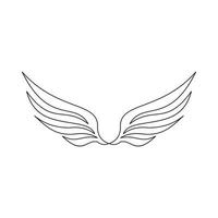 Wing icon, outline style vector