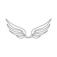 Wing icon, outline style vector