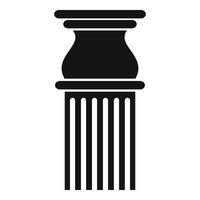 icono de columna clásica, estilo simple. vector