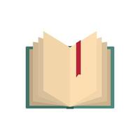 icono de marcador de libro, tipo plano vector