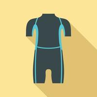 Diving wetsuit icon, flat style vector