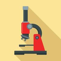 Microscope icon, flat style vector