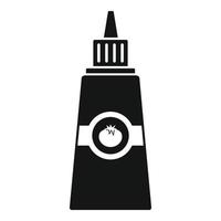 Ketchup bottle icon, simple style vector