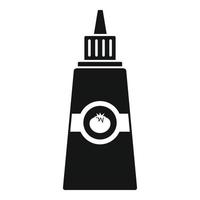 Ketchup bottle icon, simple style vector