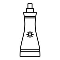 Sunscreen spray icon, outline style vector
