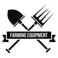 Garden equipment logo, simple style vector