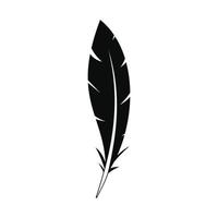 Wing feather icon, simple style vector