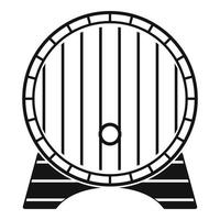 Beer barrel icon, simple style. vector