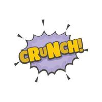Comic boom crunch icon, flat style vector