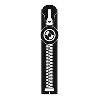 Round zip icon, simple style vector