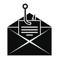 icono de correo personal de phishing, estilo simple vector