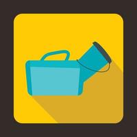 Medical bag icon, flat style vector