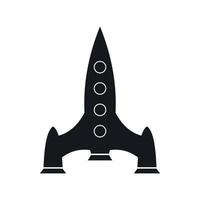 Rocket icon, simple style vector