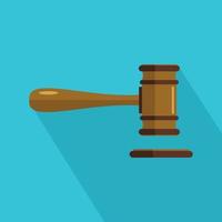 Court icon, flat style vector