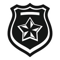 Police emblem icon, simple style vector