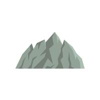 icono de montaña, estilo plano. vector