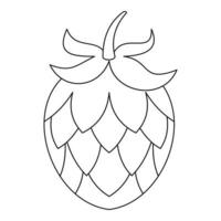 Hop icon, outline style. vector