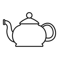 Closed teapot icon, outline style vector