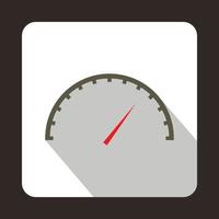 Factory speedometer icon, flat style vector