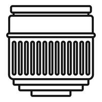Macro lens icon, outline style vector