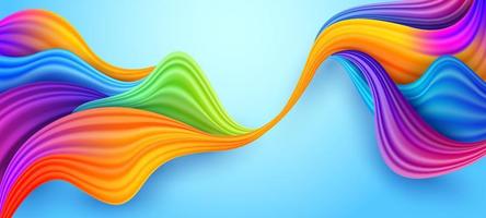 Rainbow Color Wave Background vector