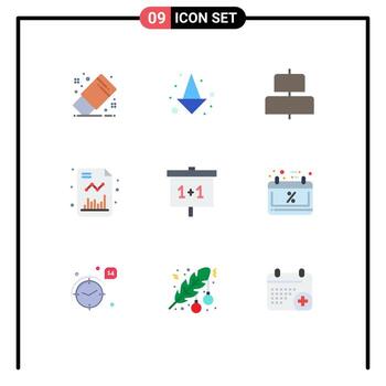 9 Flat Color concept for Websites Mobile and Apps study learning center education grow Editable Vector Design Elements