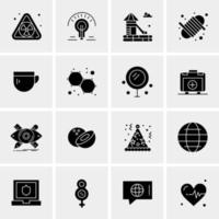 16 iconos de negocios universales vector ilustración de icono creativo para usar en proyectos relacionados con la web y dispositivos móviles