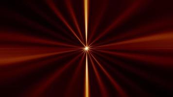 Loop center rotating star orange red optical lens flares video