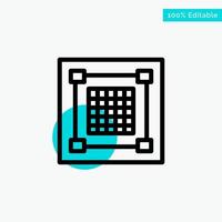 Creative Design Designer Graphic Grid turquoise highlight circle point Vector icon