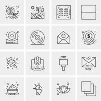 16 Universal Business Icons Vector Creative Icon Illustration to use in web and Mobile Related project