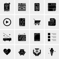 16 Universal Business Icons Vector Creative Icon Illustration to use in web and Mobile Related project