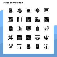 25 Design  Development Icon set Solid Glyph Icon Vector Illustration Template For Web and Mobile Ideas for business company