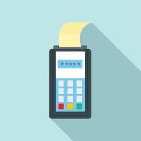 Payment by credit card icon, flat style vector