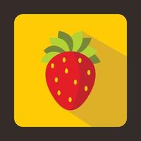 Strawberry icon in flat style vector