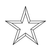 Star icon, outline style vector