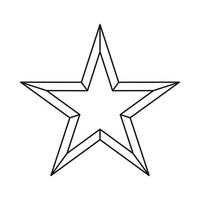 Star icon, outline style vector