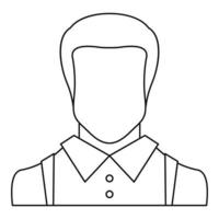 Man avatar icon vector thin line