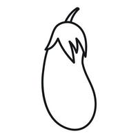 Eggplant icon, outline style vector