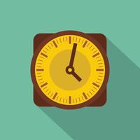 Clock retro icon, flat style vector