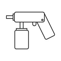 botella de lata de aerosol con un icono de boquilla vector