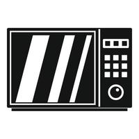 Electrical microwave oven icon, simple style vector