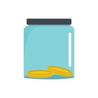 guardar icono de dinero, estilo plano vector