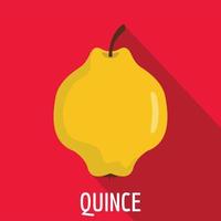 Quince icon, flat style vector