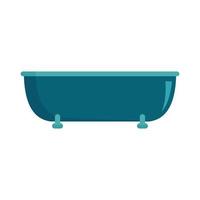 Old bathtube icon, flat style vector